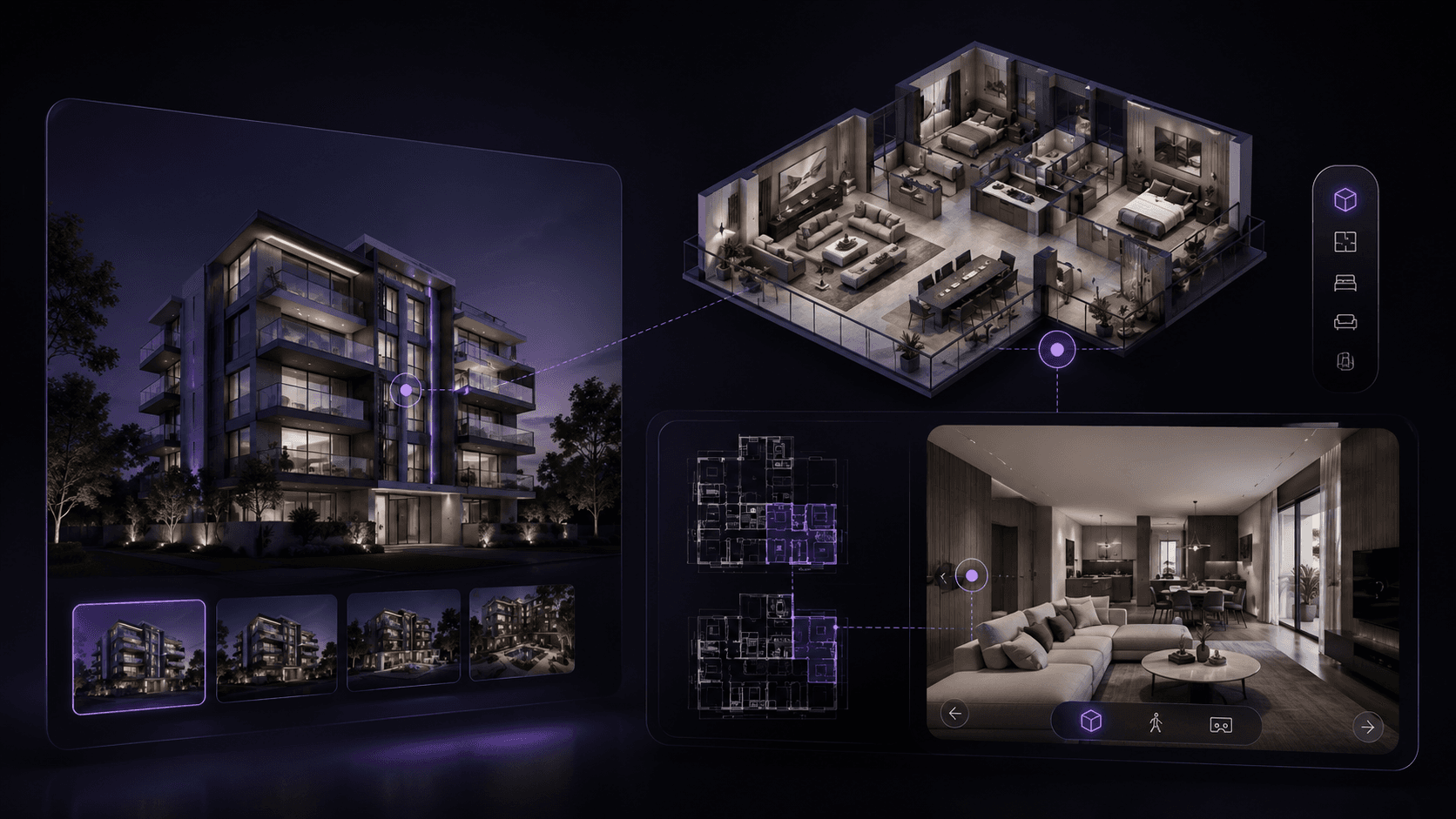 Akarat, an immersive 3D real estate platform demonstration by Diverse Studio (in development)